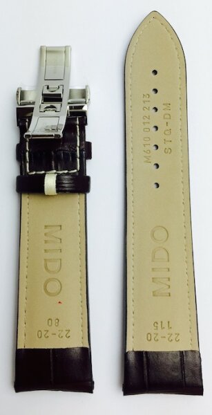 Mido Multifort Lederband mit Schließe 22/20mm...