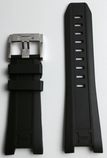 Hamilton Khaki Navy Sub Kautschukarmband schwarz...