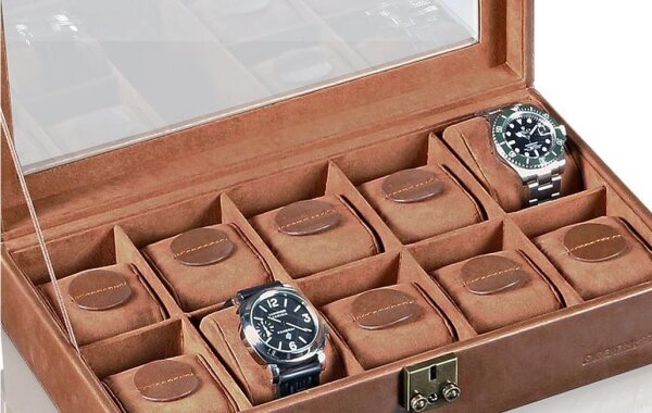 Designhütte Uhrenbox Camel für 10 Uhren 70005/133