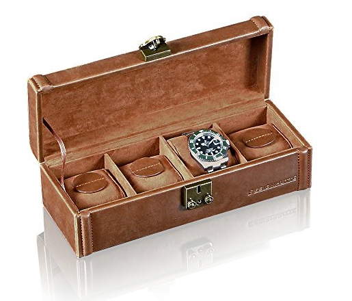 Designhütte Uhrenbox Camel für 4 Uhren 70005-132