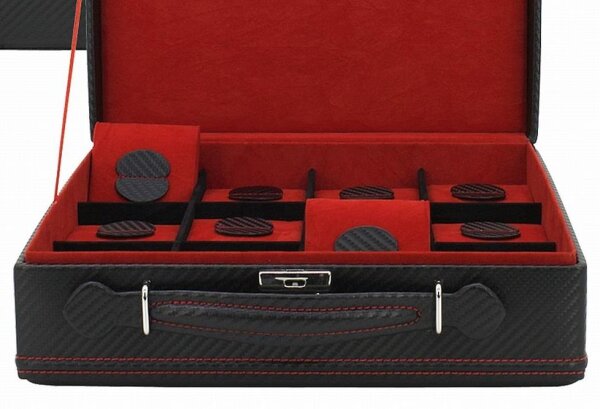 Friedrich Uhrenbox Carbon schwarz für 12 Uhren...