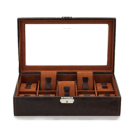 Friedrich Uhrenbox Bond braun für 10 Uhren 70021/381
