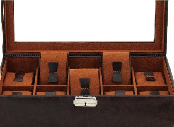 Friedrich Uhrenbox Bond braun für 10 Uhren 70021/381