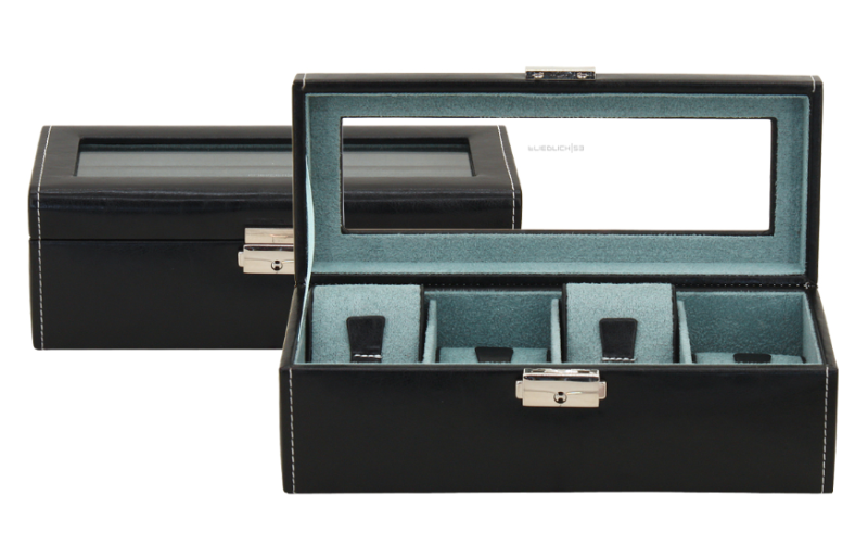 Friedrich Uhrenbox Bond schwarz für 4 Uhren 70021-384