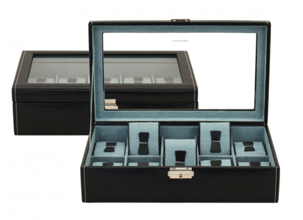 Friedrich Uhrenbox Bond schwarz für 10 Uhren 70021/380